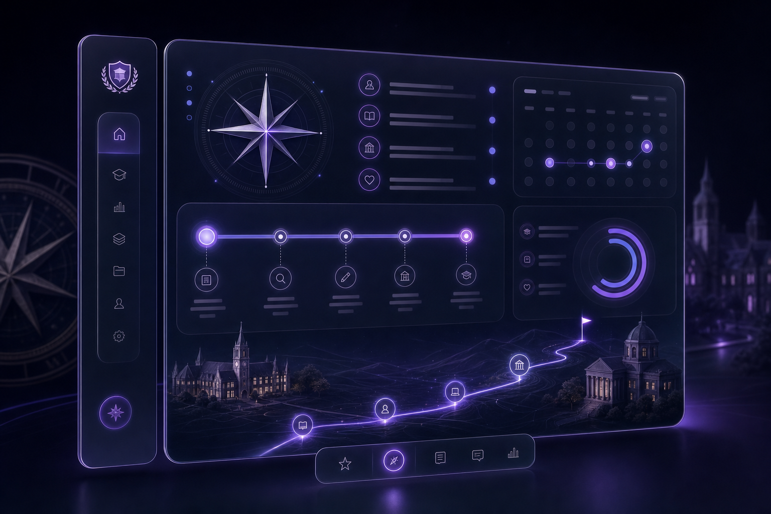 CollegeCompass concept visual